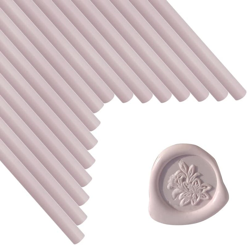 ANBOSE 16 Pieces Sakura Pink Wax Seal Sticks for 0.44 Inch Glue Gun, Non-Toxic, Flexible, Durable, Craft, Art, Repair - Image 1